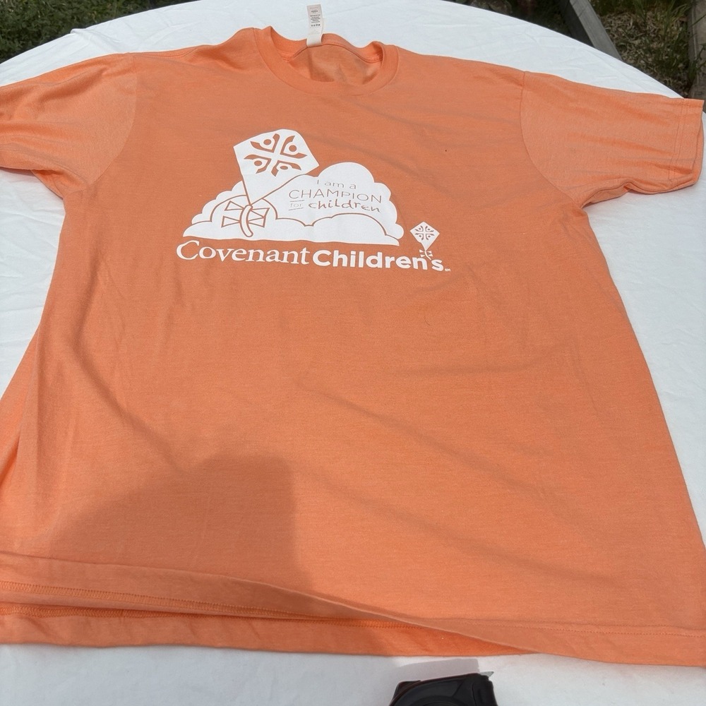 Tultex Unisex Ringspun USA Cotton/Polyester T-Shirt - 202 Orange With Logo